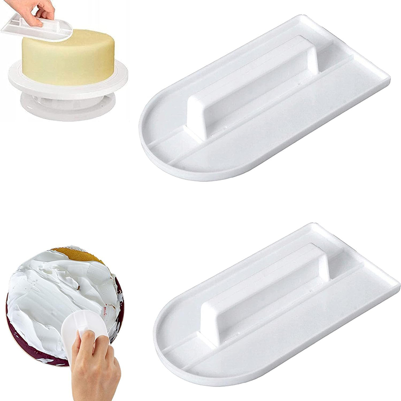 Fondant Smoother Set - Ensemble de 2 grattoirs à gâteau,