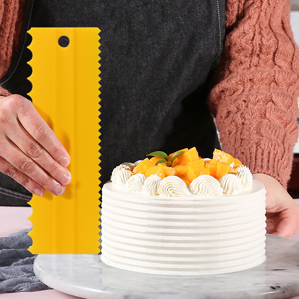 Fondant Smoother Set - Jaswehome Ensemble de 4 Peignes en