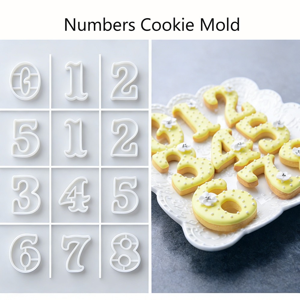 Baking Kitchen Diy - Emporte-pièces en forme de chiffres, moule