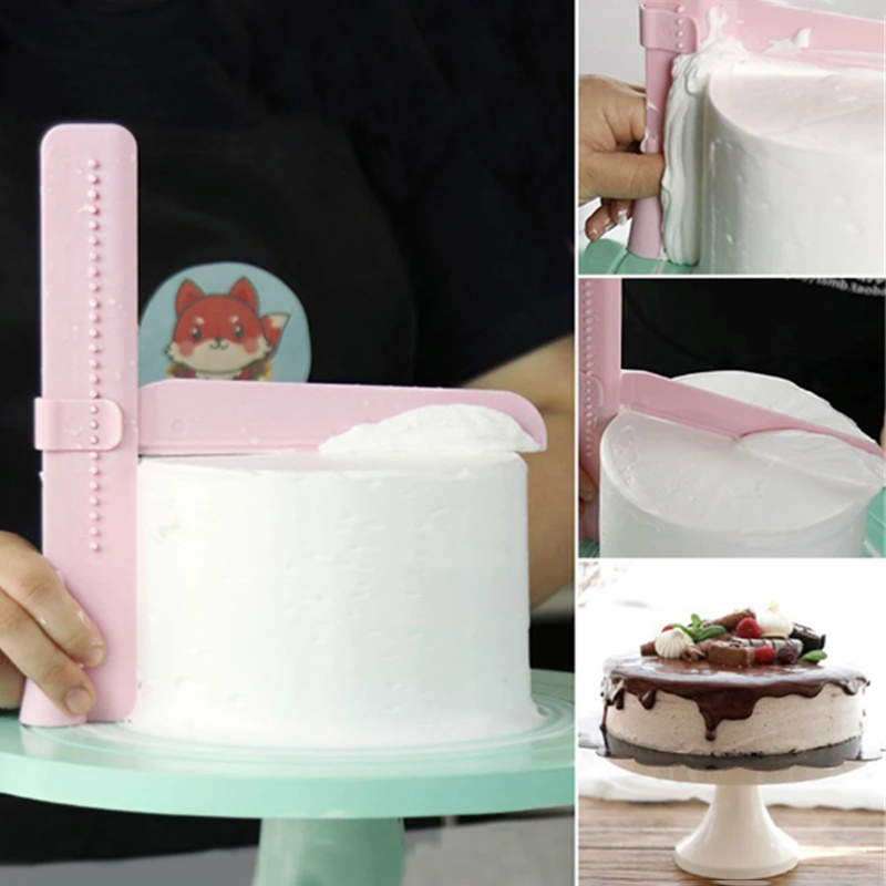 Fondant Smoother Set - Spatule à gâteau réglable DIY, lisseur