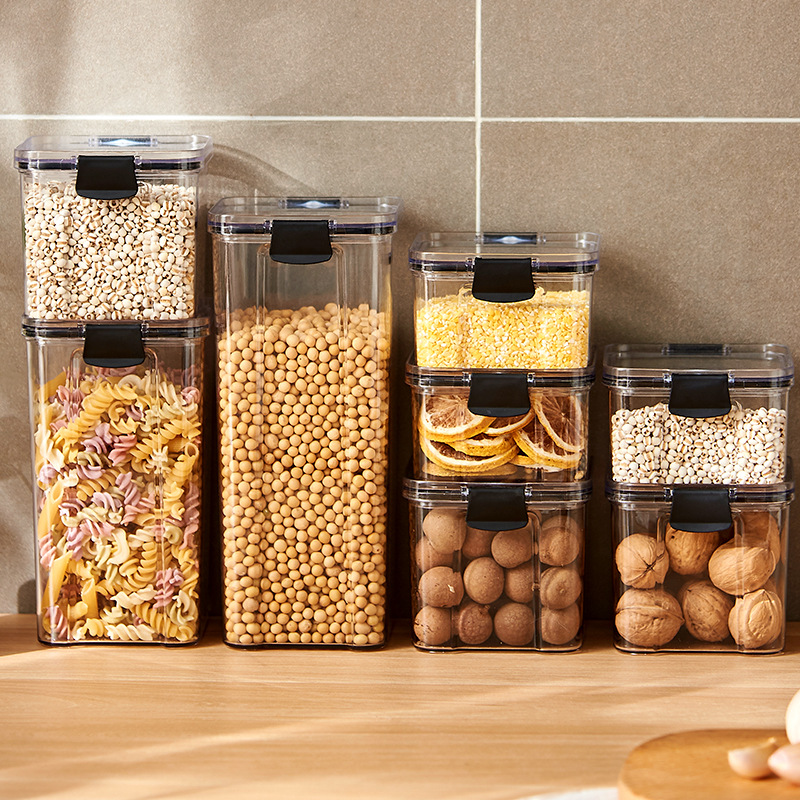 Kitchen Bank - Ensemble de Bocaux Scellés en Plastique