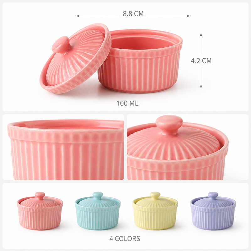 Bol en céramique avec couvercl - Kitchen Baking Dishes avis et prix